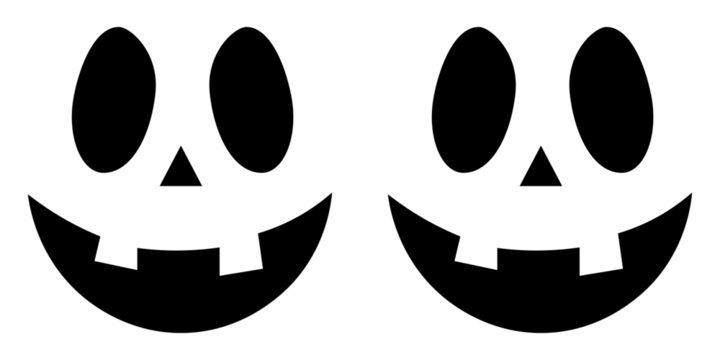 Black silhouette signs set. Spooky creepy pumpkins cut. Ilustración vectorial. Vector illustration
Set of creepy, scary emotions, emojis for Halloween. Halloween scary emotion for carving on pumpkins.