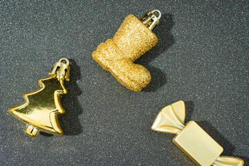 Christmas decoration on a grey background.