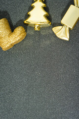 Christmas decoration on a grey background.