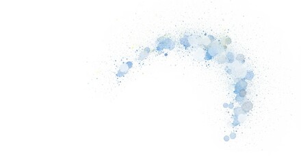 Abstract blue and white brush stroke arc isolated on transparent background