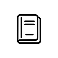 Book icon vector illustration simple outline design for education reading and learning resources library 100