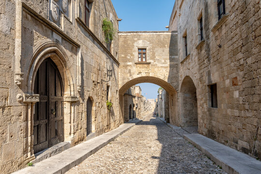 Street of Knights in Rhodes old town, Greece.