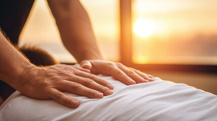 close up of a person receiving a massage