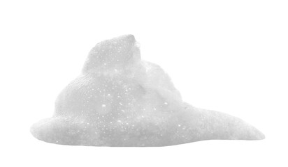 Soap foam, bubbles isolated on white background	