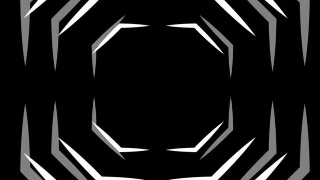 2 Hexagon crosshair transition zoom reveal effect wipe with transparent alpha channel invisible clear background featuring a fast dip to black over the scene change period 4K graphic animation element