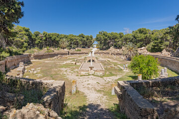 The Carthage Amphitheatre was a Roman amphitheatre constructed in the first century CE in the city of Carthage, Tunisia, which was rebuilt by Dictator Julius Caesar.