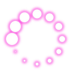 Circle Loading Animation with Neon Glowing Pink