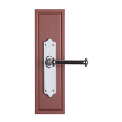 Obraz premium Elegant Door Handle With A Decorative Backplate Design. isolated on transparent background.