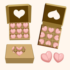 Classic 3D wax melt box design elements