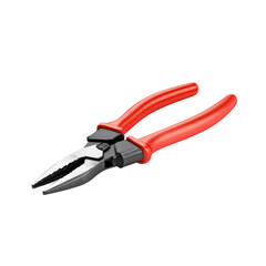 Fototapeta premium Durable Red Handle Pliers for Precision Grip and Control. isolated on transparent background.