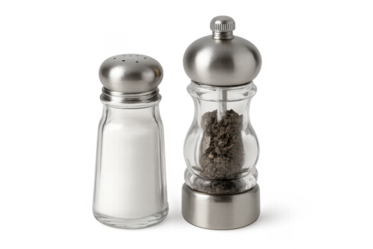 Salt shaker and pepper mill seasoning food