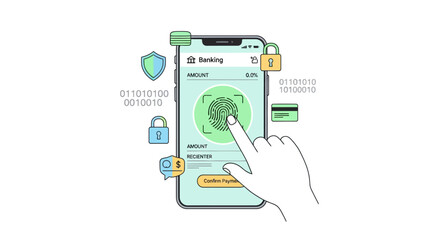 Fingerprint Authentication for Secure Mobile Banking App Access.