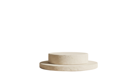 minimal stone podium with torn paper background, beige neutral tones, clean soft shadows, 3D render, product display background, skincare packaging scene, photorealistic lighting