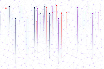 Abstract data visualization isolated on transparent background illustration