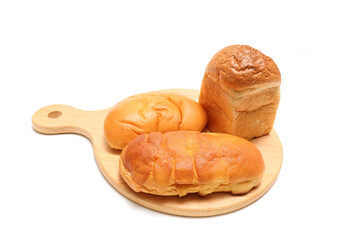 まな板にのせたパン