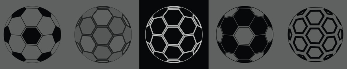 Fototapeta premium Soccer ball icon, football, championship football and football icon symbol sign for sports apps and websites design icon