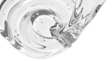 Gel serum texture. Clear skin care liquid drops. Water drops. Cosmetic product swatch isolated on white background