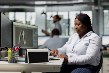 Close up of solar gadget on RD department office desk built to support eco technology adoption....