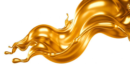 Fototapeta premium Golden liquid flowing splash abstract background
