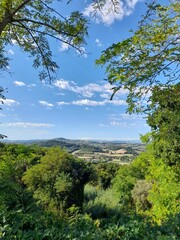 Green Valley and Blue Sky on a Sunny Day