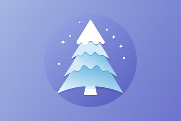 Abstract Christmas tree vector illustration design for a winter holiday greeting card