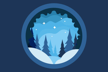 A single blue ice cube reflects the winter sky and white clouds over a patterned water surface