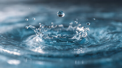 Water splash closeup representing purity clean water and sanitation awareness for World Toilet Day