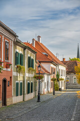 Charming autumn street view in Kőszeg, Hungary

