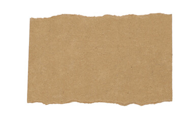Torn Brown Paper, Ripped vintage paper background. Torn brown paper on white.