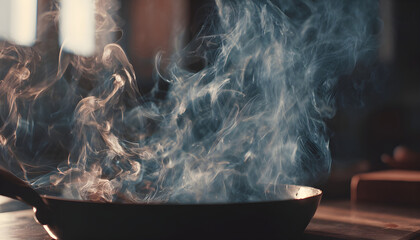 Steam over Food closeup