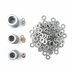 Metal Washers Isolated