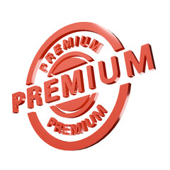 3d render premium stamp element