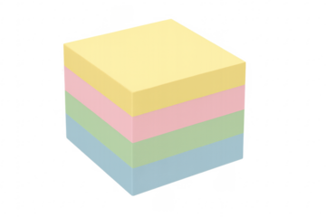 Stack of colorful pastel sticky notes for reminders