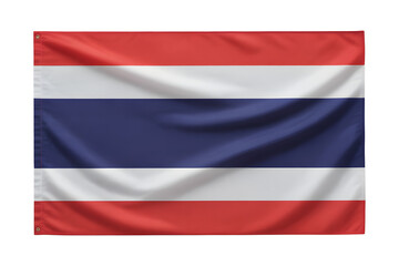 Naklejka premium Vibrant Thai flag waving proudly with patriotic appeal, perfect for national events and cultural celebrations.