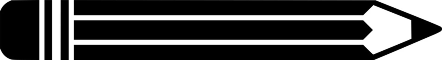 Pencil silhouette. This image shows a black pencil outline, a tool for writing and drawing. Vector clipart illustration design.
