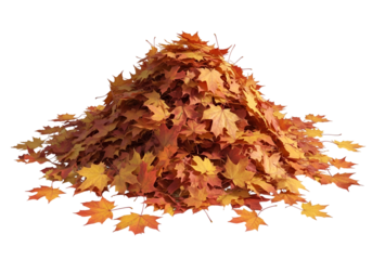 Crisp autumn leaves piled high, a vibrant burst of fall colors perfect for seasonal designs, warm tones evoke cozy, nostalgic feelings for autumn projects