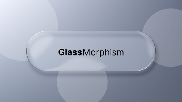 Liquid glass morphogenesis vector. Glassmorphism effect background. Trendy glass ui design element interface. Modern abstract light banner.