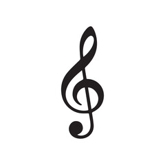 Fototapeta premium treble clef on white background