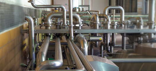 abstract defocused industrial background banner