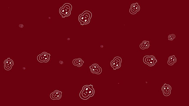 monkey head pattern background animation