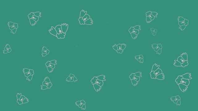 fluffy dog pattern background animation