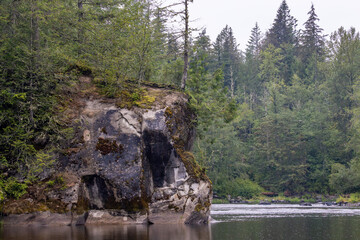 Mossy Cliff Above Green River Washington