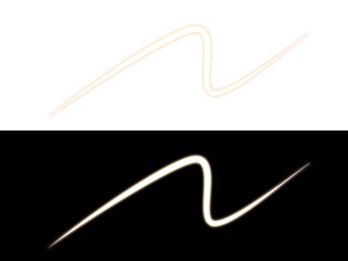 ライン 光 ネオン 曲線 エフェクト PNG