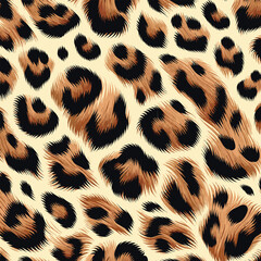 Seamless Animal Wildlife Skin Pattern. Leopard Skin Texture Pattern Vector. Leopard Fur Camouflage Background, trendy finish for fashion and textile.