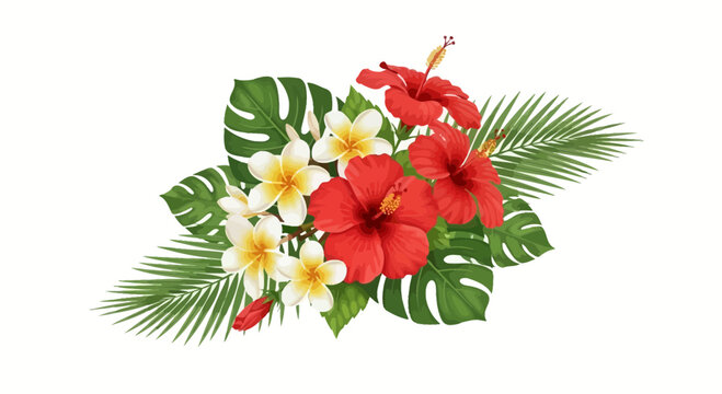 Exotic bloom arrangement showcasing tropical flora and lush greenery