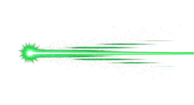 green light beam line streak moving across dark background, glowing effect, digital motion trail clean png