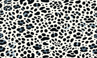 Elegant white leopard fur pattern texture vector with seamless camouflage background suitable for modern wallpaper designs, fashion clothing, and home decor.