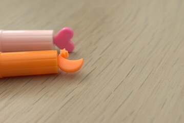 Heart and Moon Symbol in Artistic Composition