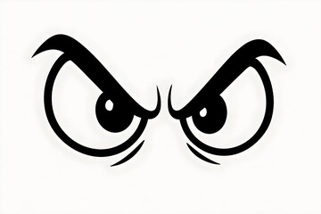 Cartoon eyes vector graphic angry comic emotion car decal evil face sticker