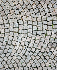 Cobblestone path road scallop pattern